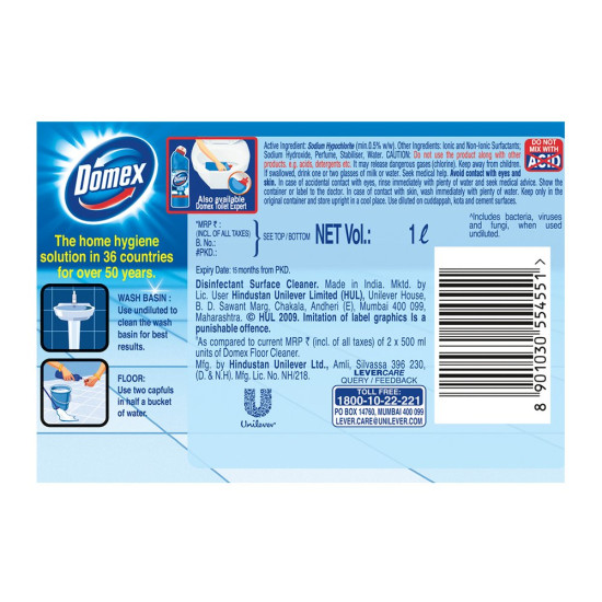 Domex Floor Cleaner - 1 L - Ultimate Germ Protection