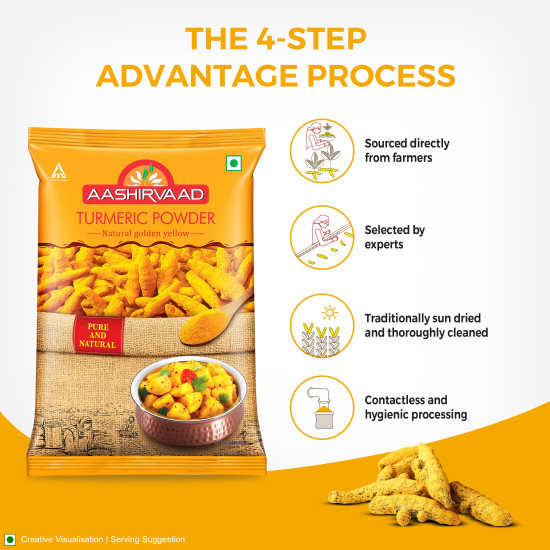 Aashirvaad Turmeric Powder, 100g - Natural Golden Turmeric Aashirvaad Turmeric Powder, 100g - Natural Golden Turmeric