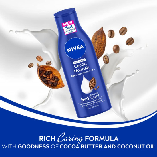 NIVEA Cocoa Nourish 200ml Body Lotion - Deep Moisture Serum