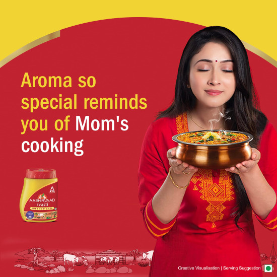 Aashirvaad Svasti Pure Cow Ghee - Desi Ghee with Rich Aroma