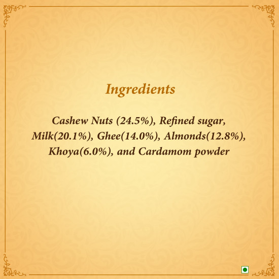 Kitchens of India Nawabi Kaju Halwa - Authentic Indian Sweet
