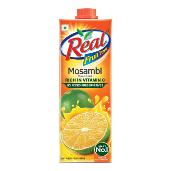 DABUR Real Fruit Power Mosambi Juice - 1L - Refreshing & Nutritious