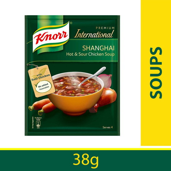 Knorr Shanghai Hot & Sour Chicken Soup - Authentic Taste in 38g Knorr Shanghai Hot & Sour Chicken Soup - Authentic Taste in 38g