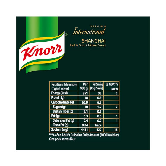 Knorr Shanghai Hot & Sour Chicken Soup - Authentic Taste in 38g Knorr Shanghai Hot & Sour Chicken Soup - Authentic Taste in 38g