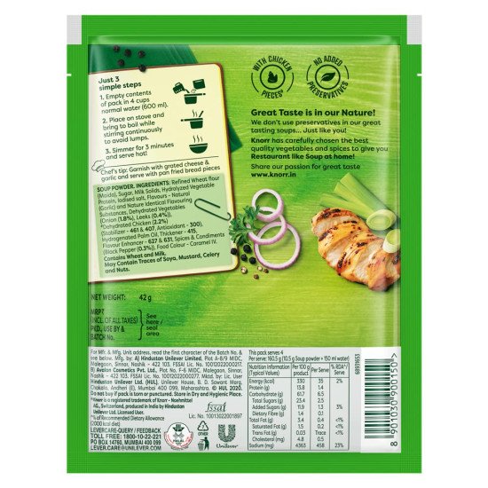 Knorr Classic Chicken Delite Soup, 42g - Real Chicken & Vegetables