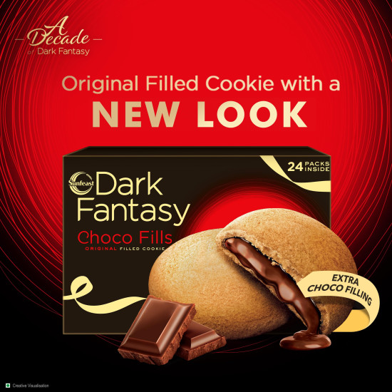 Sunfeast Dark Fantasy Choco Fills - Original Filled Cookies with Choco Crème