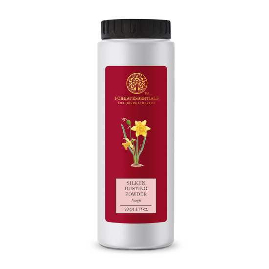 Forest Essentials Silken Dusting Powder, Nargis - Fresh Green Tea Infusion