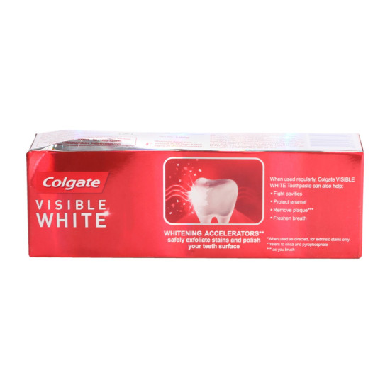 Colgate Toothpaste - Visible White Whitening, 100G Pack - Brighter Smile