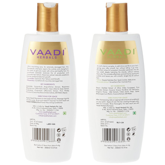 Vaadi Herbals Lavender Shampoo & Olive Conditioner - Aromatherapy Hair Care