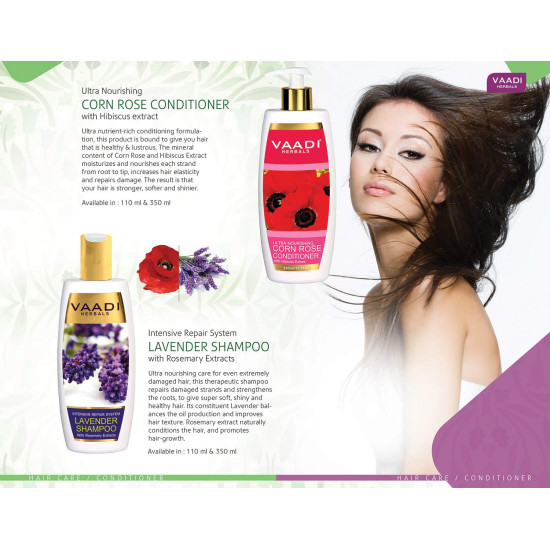 Vaadi Herbals Lavender Shampoo & Corn Rose Conditioner - Natural Hair Care Solution
