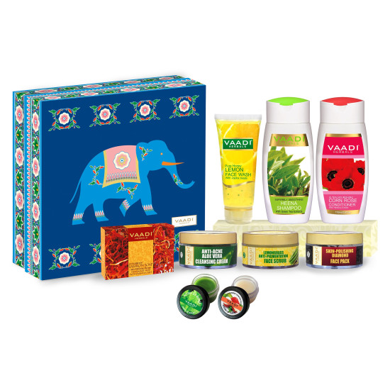 Vaadi Herbals Majestic Essence Herbal Gift Set - Complete Herbal Care