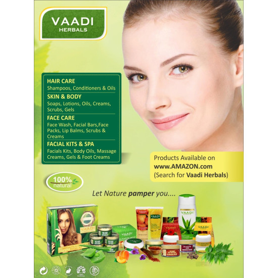 Vaadi Herbals Shower Gel, Refreshing Lemon and Basil - Skin Brightening & Detoxifying