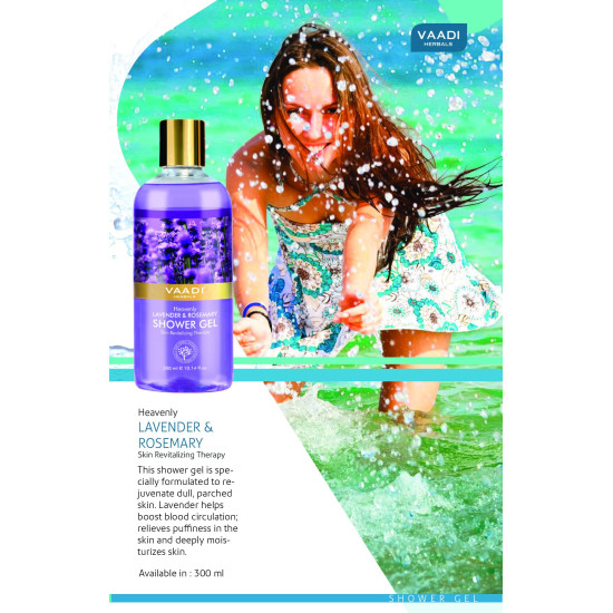 Vaadi Herbals Shower Gel - Heavenly Lavender & Rosemary - 300ml