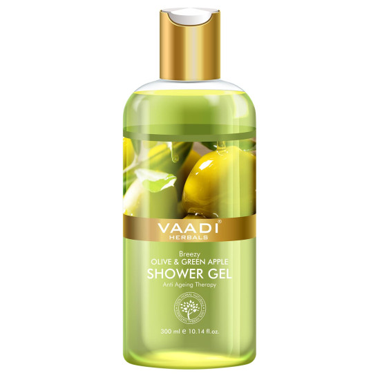 Vaadi Herbals Shower Gel - Breezy Olive and Green Apple, 300ml Vaadi Herbals Shower Gel - Breezy Olive and Green Apple, 300ml