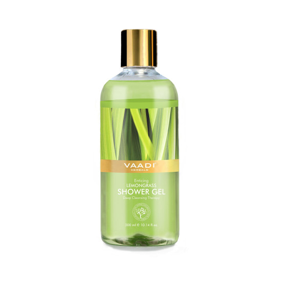 Vaadi Herbals Shower Gel, Enticing Lemongrass - Invigorating Scent