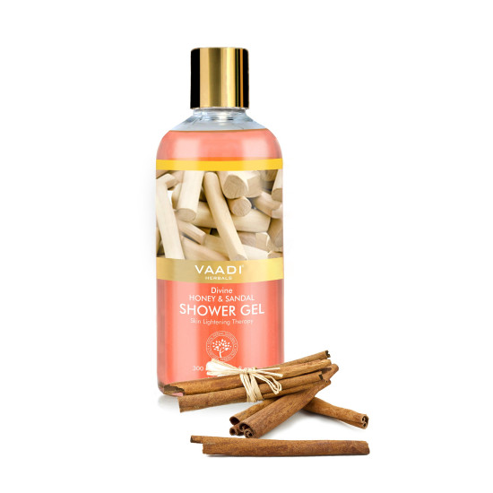 Vaadi Herbals Shower Gel, Divine Honey and Sandal - Natural Moisturizer