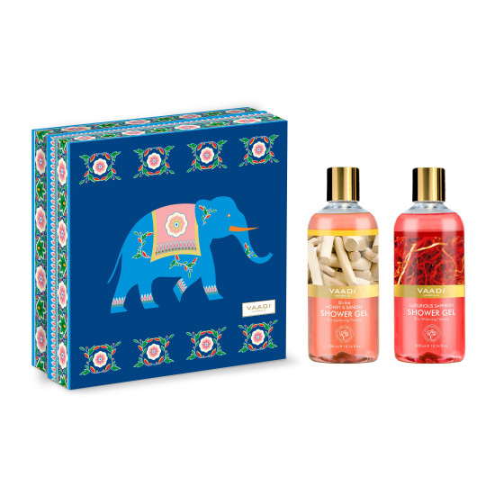 Vaadi Herbals Shower Gel, Divine Honey and Sandal - Natural Moisturizer