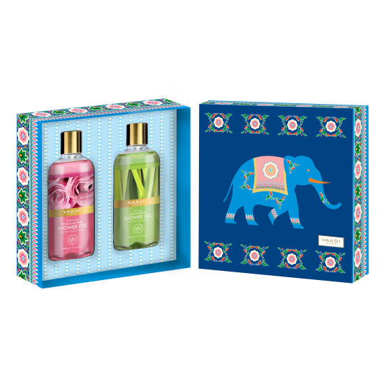 VAADI HERBALS Enduring Fragrance Shower Gel Gift Box 600ml - Detoxifying and Nourishing