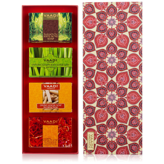 Vaadi Herbals Royal Indian Herb Collection Premium Herbal Handmade Soap Gift Box - Radiant Skin