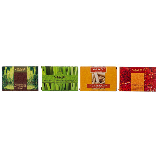 Vaadi Herbals Royal Indian Herb Collection Premium Herbal Handmade Soap Gift Box - Radiant Skin