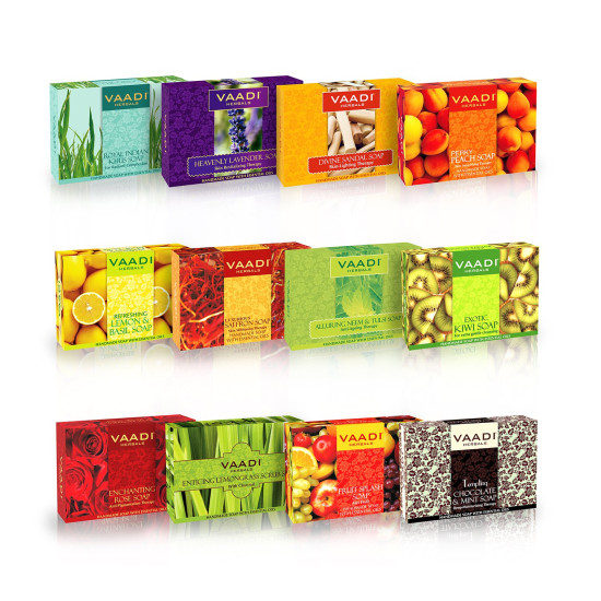 Vaadi Herbals Assorted Luxurious Handmade Herbal Soaps - Radiant Skin Naturally Vaadi Herbals Assorted Luxurious Handmade Herbal Soaps - Radiant Skin Naturally