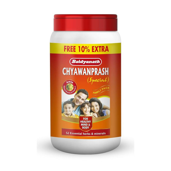 Baidyanath Chyawanprash Special -Pack of 2 kg With 10% Extra Free |Immunity Booster | Enhances Strength & Stamina | Made With 52 ingredients