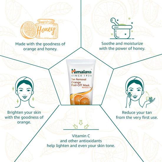 Himalaya Herbals Tan Removal Orange Peel-off Mask - Radiant Skin Solution