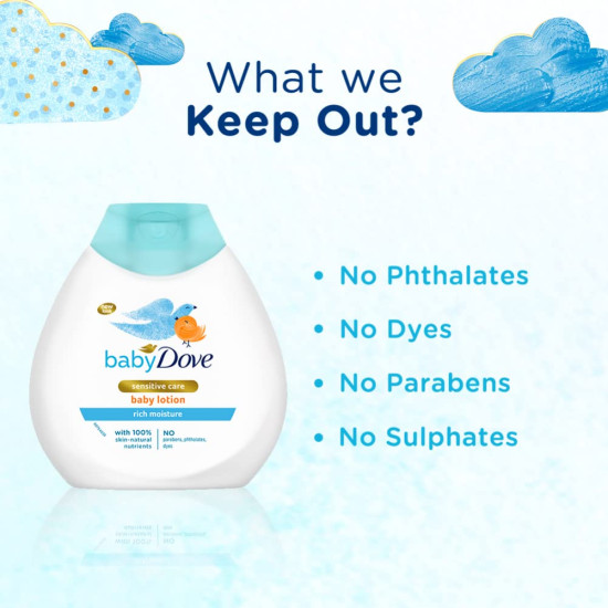 Baby Dove Rich Moisture Baby Lotion 200 ml - Gentle Care for Baby's Skin Baby Dove Rich Moisture Baby Lotion 200 ml - Gentle Care for Baby's Skin
