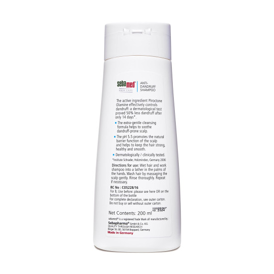 Sebamed Anti Dandruff Shampoo 200 ml - Reduces Dandruff & Scalp Irritation