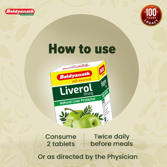 Baidyanath Liverole Strong - 50 Tablets (Pack of 3) | Ayurvedic Herbal Supplement with Kutki, Giloy, Arjuna, Bhringraj & 10+ Herbs for Liver Health