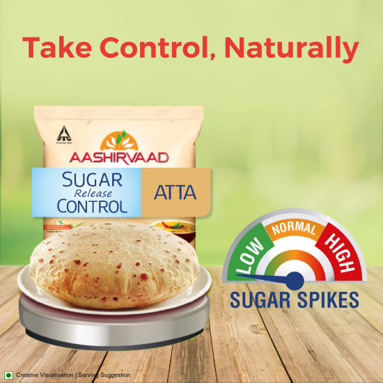 Aashirvaad Sugar Release Control Atta, 1kg - Low GI & Nutritious Flour