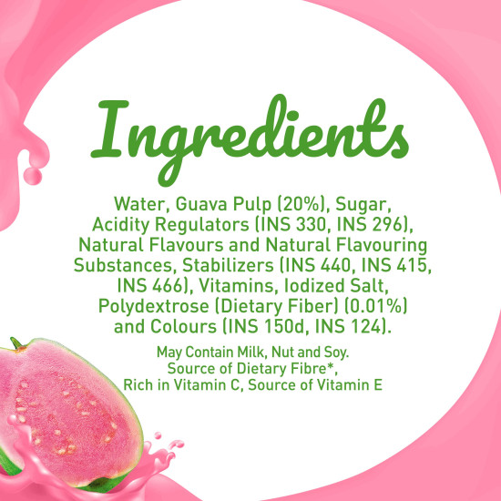 B Natural Guava Juice, Goodness of Fiber - 1 Litre