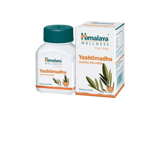 Himalaya Wellness Yashtimadhu Gastric Wellness (60 Tablets) - Supports Gastric Health