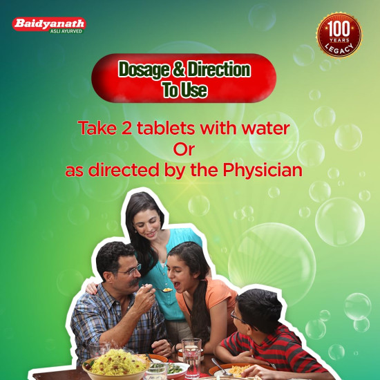Baidyanath Ayucid – 50 Tablets (Pack of 3) | Ayurvedic Herbal Antacid | Supports Digestive Health | With Amla & Mulethi | For Hyperacidity & Indigestion