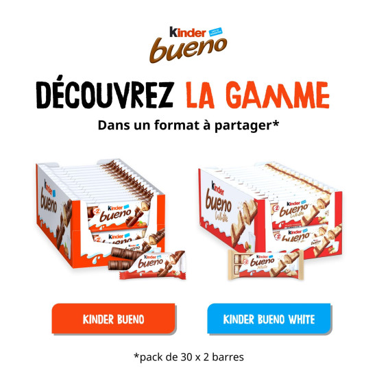 Kinder Bueno White Chocolate with Hazelnut (Pack of 3) - Creamy Delight