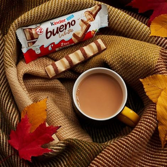 Kinder Bueno White Chocolate with Hazelnut (Pack of 3) - Creamy Delight