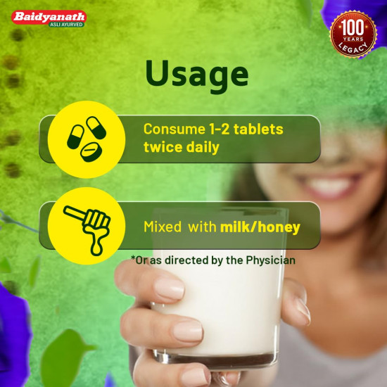 Baidyanath Brahmi Bati - Memory Booster and Helps Relieve Stress - 30 Tablets (Pack of 2)