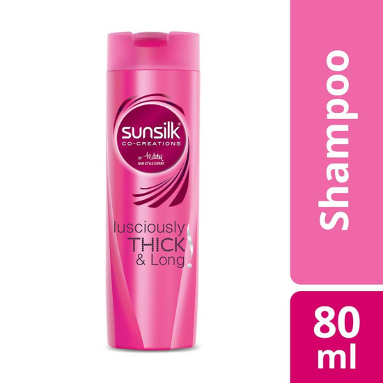 Sunsilk Lusciously Thick and Long Shampoo, 80ml - 2x Thicker Hair