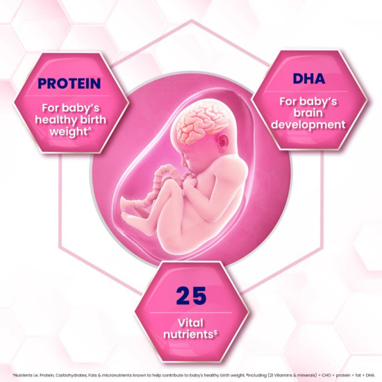 Horlicks Mother's Plus Kesar 400 G BIB, For Pregnancy And Lactation With Protein For Birth Weight And DHA For Brain Development - No Added Sugar 20Sachets, 400 Grams Powder, 20 Servings