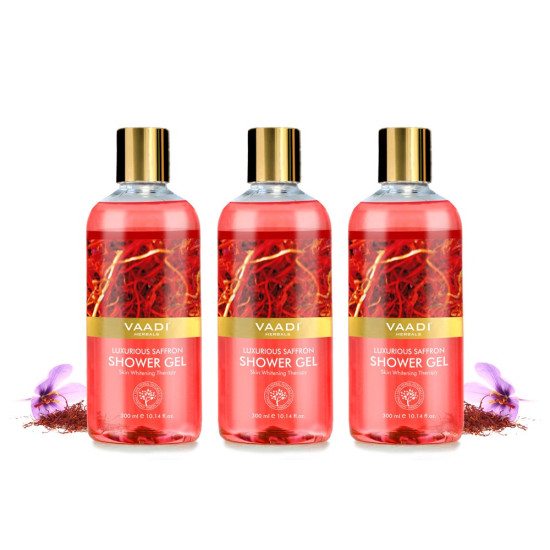 Vaadi Herbals Luxurious Shower Gel - Saffron Infused for Radiant Skin