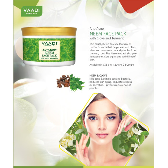 Vaadi Herbals Anti Acne Neem Face Pack - Natural Acne Solution