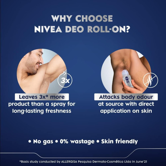 NIVEA MEN Silver Protect Roll On - 48h Antibacterial Protection