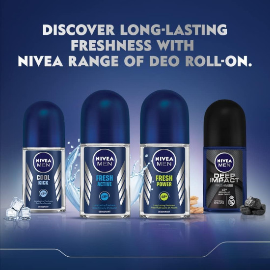 NIVEA MEN Silver Protect Roll On - 48h Antibacterial Protection