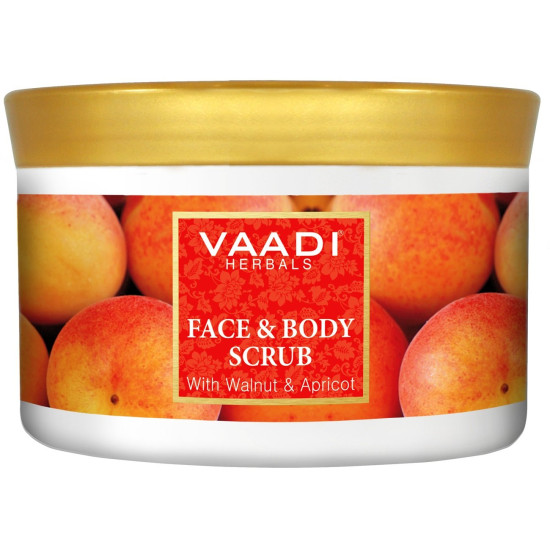 Vaadi Herbals Face and Body Scrub - Exfoliating Walnut and Apricot