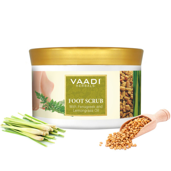 Vaadi Herbals Foot Scrub - Fenugreek and Lemongrass Oil for Smooth Feet