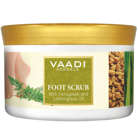Vaadi Herbals Foot Scrub - Fenugreek and Lemongrass Oil for Smooth Feet