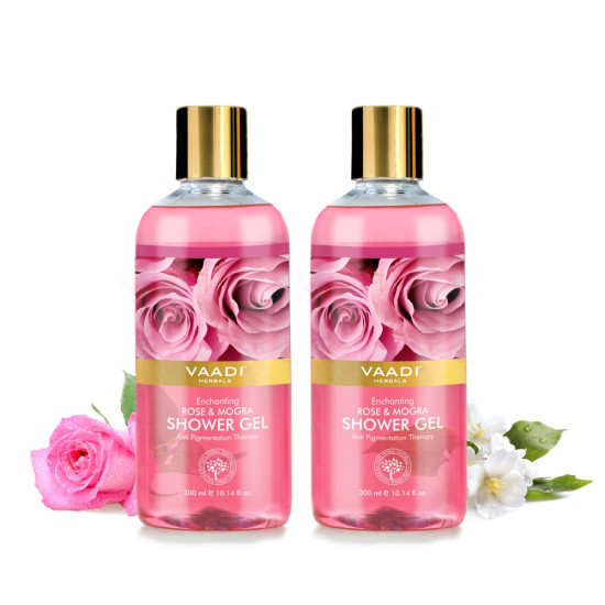Vaadi Herbals Enchanting Shower Gel - Rose and Mogra Extracts