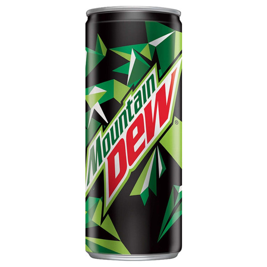 Pepsi Mountain Dew Soft Drink, 250 ml Can - Refreshing Citrus Beverage