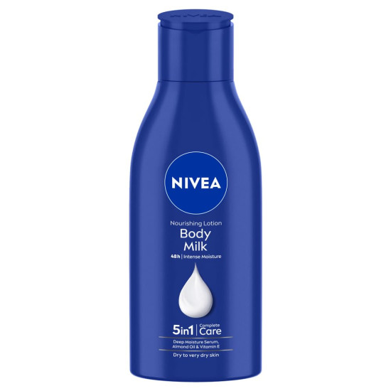NIVEA Nourishing Body Milk 120ml - Deep Moisture Serum & 2X Almond Oil