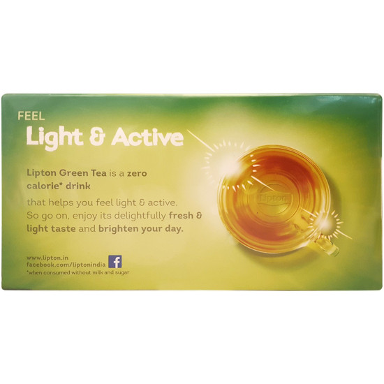 Lipton Green Tea Bags - Pure and Light, Refreshing Zero Calorie Beverage